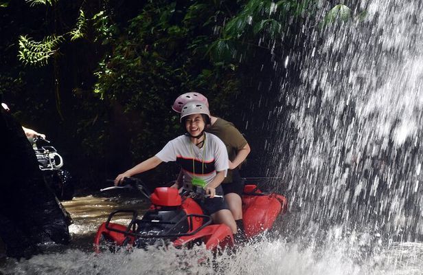 Ubud ATV Quad Bike through Tunnel and Waterfall in Bali