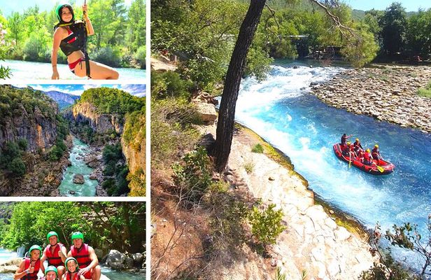Mix Tour: Canyoning, Rafting, Zipline, From Alanya-Side-Antalya