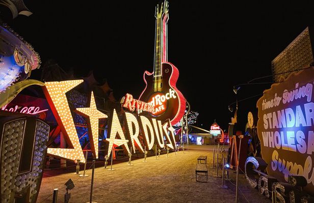 Las Vegas Night Flight by Helicopter with Neon Museum Admission