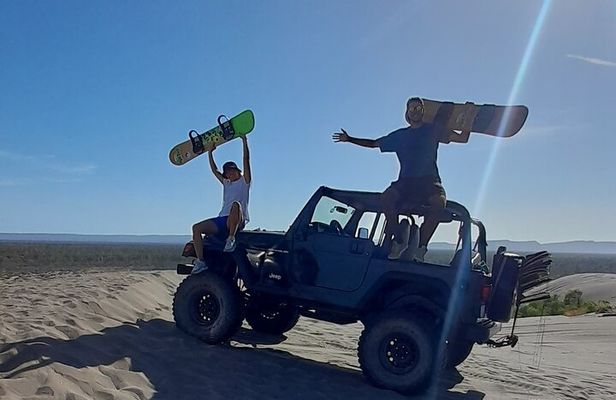 Sandboarding in the Mogote Dunes in Mexico