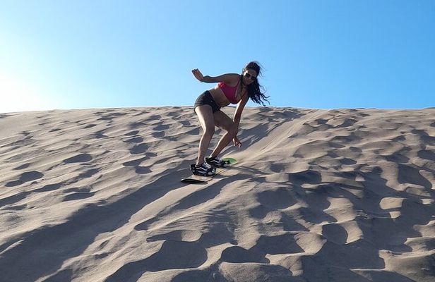 Sandboarding in the Mogote Dunes in Mexico