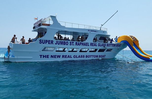 2.5 hour Glass Bottom Boat Trip, Snorkeling, Sliding and Fun