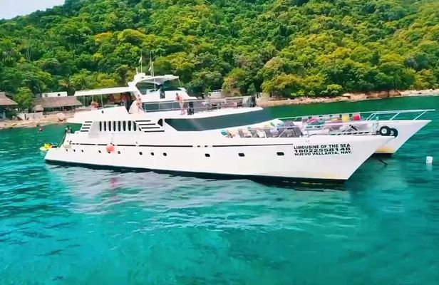 Mega Yacht ALL INCLUSIVE Yelapa Waterfall & Snorkeling Adventure