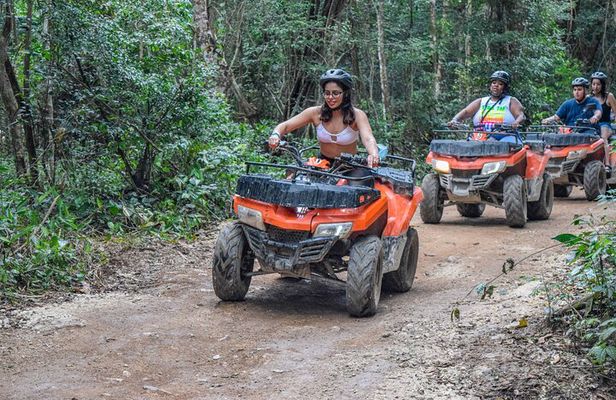 The best adrenaline day Atvs shared, ziplines and cenote Playa del Carmen