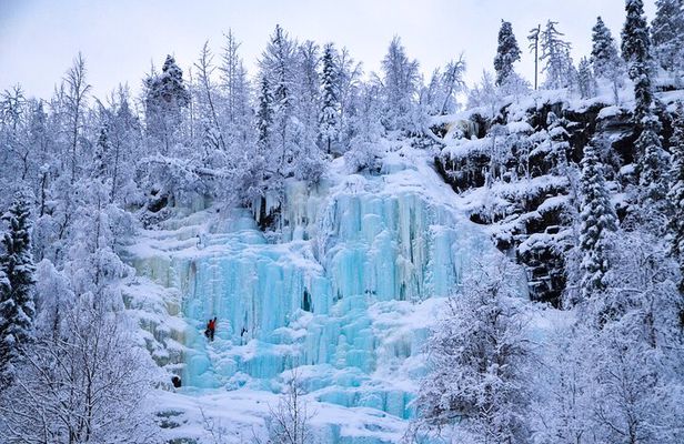 Korouoma Canyon Frozen Waterfalls