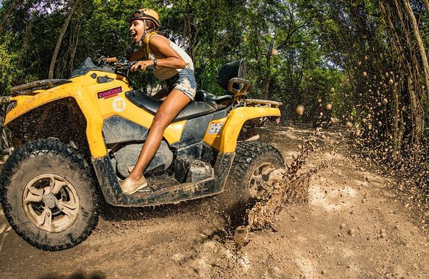 ATV tour with Cenote, Ziplines and Mayan Ceremony at Native Park