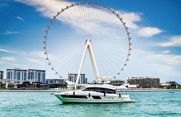 Luxury cruise on The Pearl 48ft to Atlantis & Burj Al Arab.