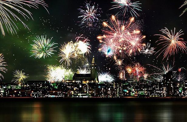 New Years Fireworks by Boat from Reykjavik