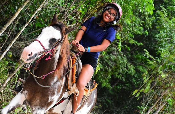 ATV (shared), Horse Back Riding, Ziplines, & Cenote from Cancún