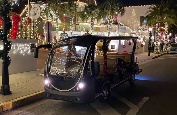 St. Augustine Night of Lights by Electric Cart