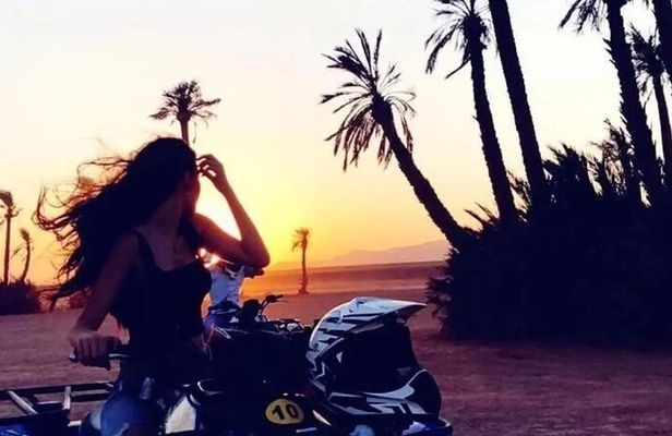 Private quad ride in the desert of the palm grove
