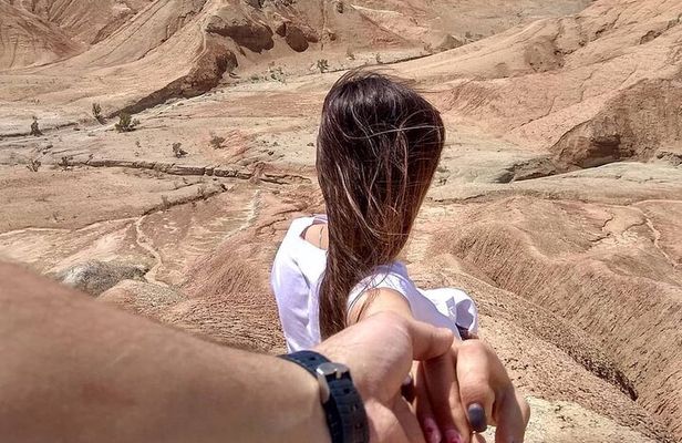 Space view of Aktau Mountains. Private Tour.