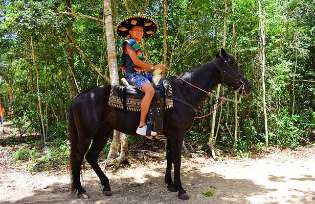 Single ATV, Ziplines, Cenote & Horse Riding from Cancun & Playa Del Carmen