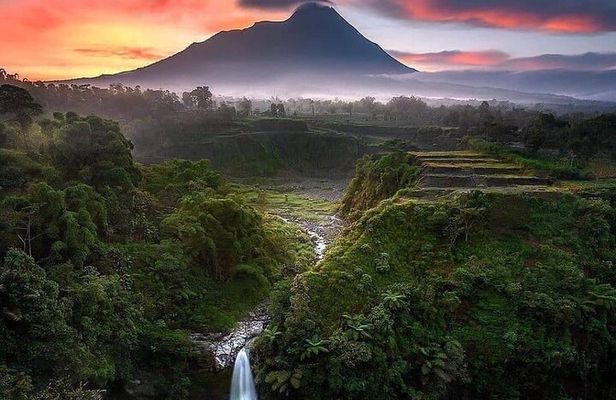 Selogriyo Temple and Trekking Java Rice Terraces, hidden waterfall -Nature Java
