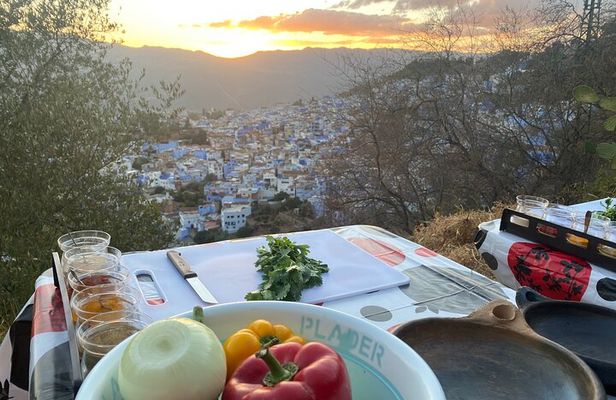 3-Hour Cooking Class overlooking the Blue City