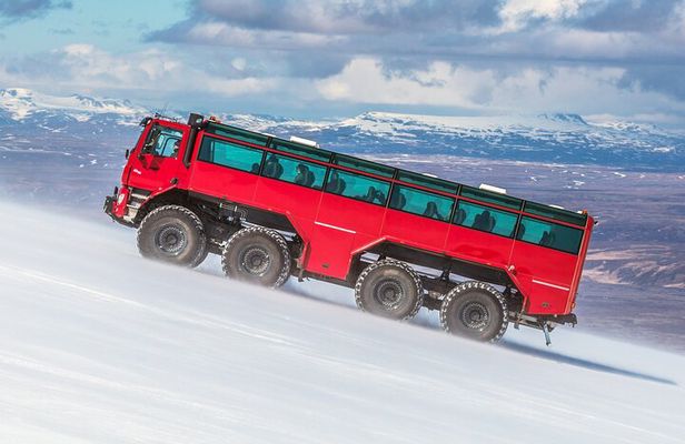 RED GLACIER MONSTER TRUCK Langjokull Glacier Tour from Gullfoss