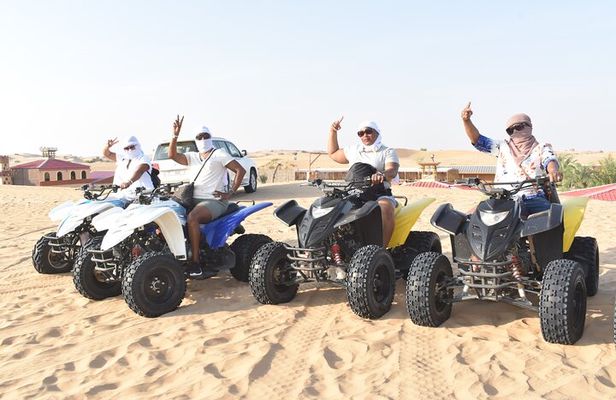 Dubai Desert 4x4 Dune Bashing, Self-Ride 30min ATV Quad, Camel Ride,Shows,Dinner