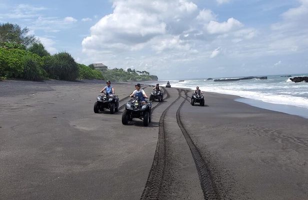 Bali ATV Ride Tour In the beach black sand atv tour 