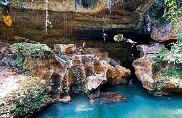 Rainforest Caves and Waterfalls Exploration with Transportation