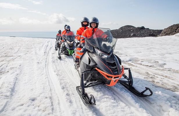 South Coast and Glacier Snowmobiling Day Trip from Reykjavik