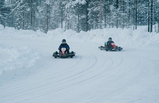 Ice Karting and Snowmobiling in Levi