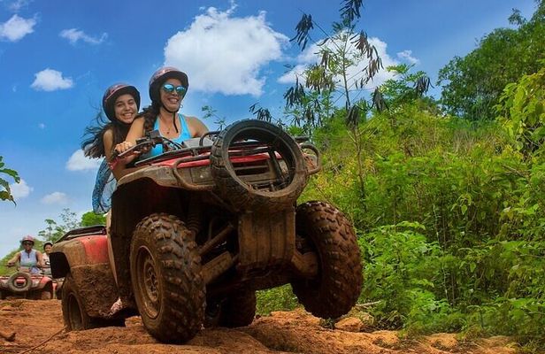 ATV Jungle Adventure with Ziplines, Cenote & Tulum Pickup
