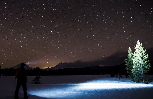 Tahoe National Forest Moonlight Snowshoe Tour Under a Starry Sky