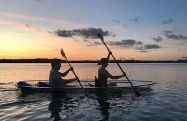 Sunset Clear Kayak or Clear Paddleboard in Orlando