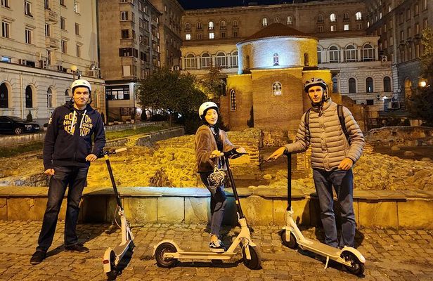 Night Sofia on an Electric Scooter - Guided Tour