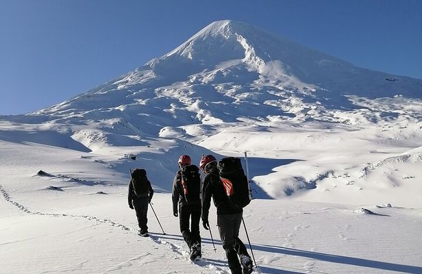 Guided ascent of Llaima volcano from Pucón