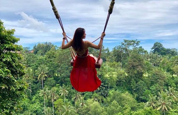 Ubud: Swing - Monkey Forest - Waterfall - Temple - Rice Terraces - Art Crafts