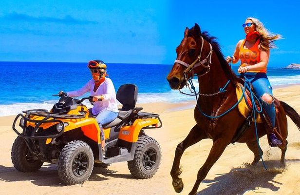 Combo Horseback Beach Ride & ATV Adventure. Tequila Tasting