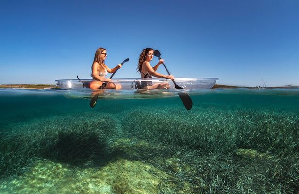 Clear Kayak Tour to Canyon, Island Cliffs & small Cave