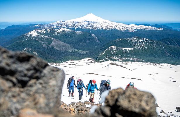 Guided ascent to the Quetrupillán volcano from Pucón