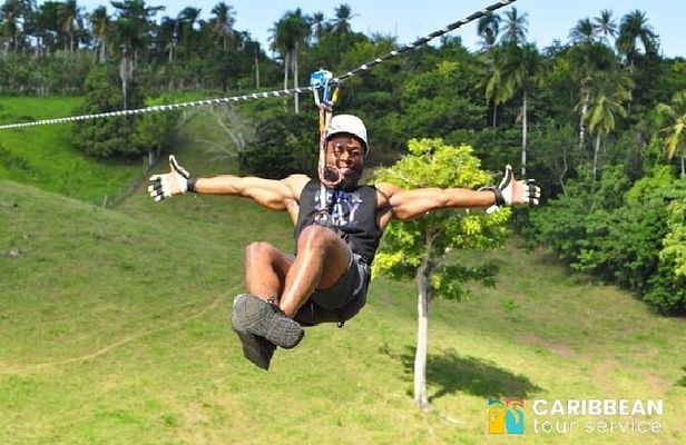 Ziplining from Punta Cana - Unique Carbon Fiber lines in Punta Cana