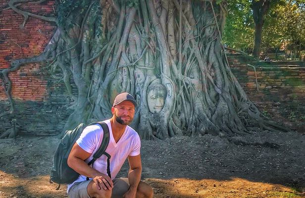 PRIVATE Ayutthaya + SUNSET Boat Tour + Light up The NIGHT