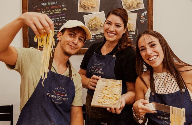 Pasta Making & Wine Tasting with Dinner in Frascati from Rome