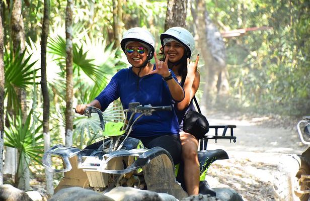 Horseback riding Tour with ATV circuit, ziplines and Cenote