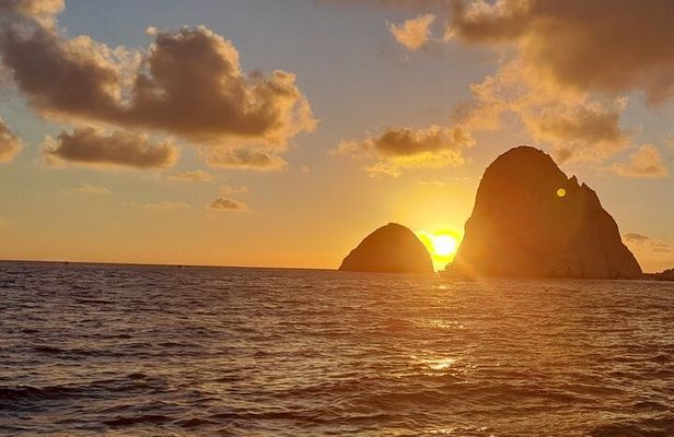Zakynthos Sunset Cruise to Myzithres with Wine & transfer