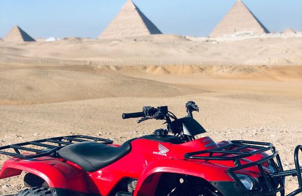 Quad Bike ATV Tours in Desert of Giza Pyramids with Egyptian Tea