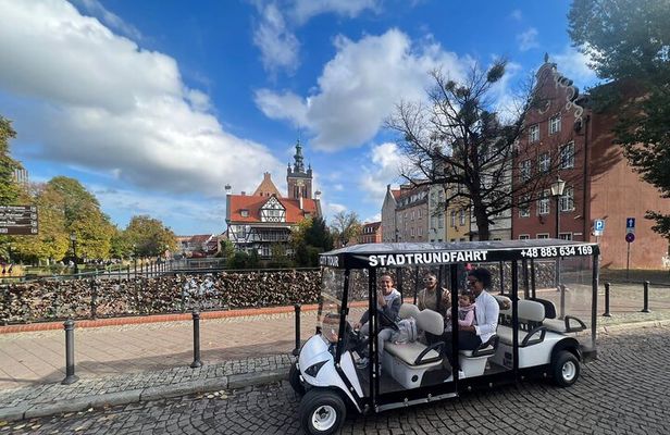 Gdansk: 2H City Sightseeing Tour LIVE GUIDED by Buggy/Golf cart