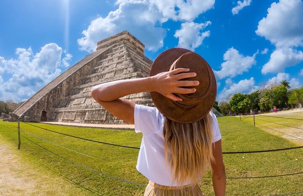 (4x1)Chichén Itzá, Cenote Saamal, Kaua e Valladolid da Playa Del Carmen e Tulum