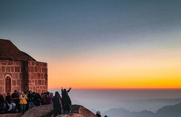 Mount Sinai and St Catherines Monastery from Sharm El Sheikh