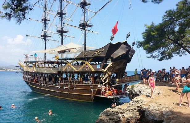 Pirate Party Boat Trip around Kemer from Antalya with Lunch