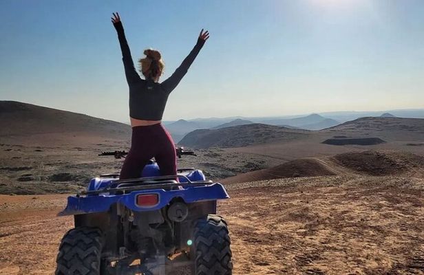 From Marrakech: Agafay Desert Quad Biking at Sunset & Dinner Show