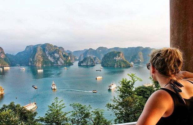 Full Day Tour to Halong with Cave and Titop island from Hanoi