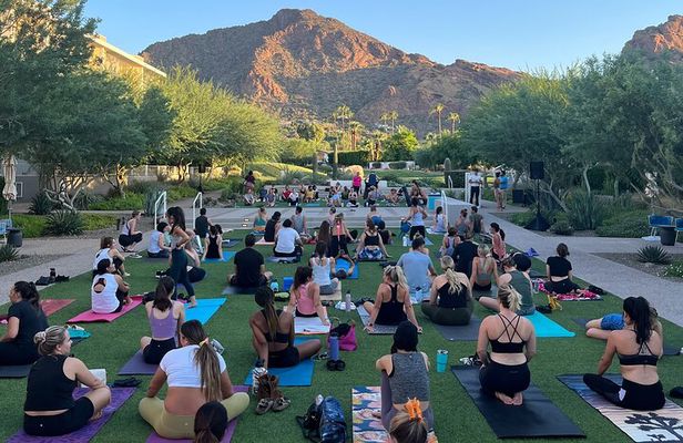 Yoga Session At Papago Park