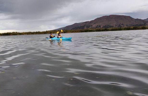 Kayaking sunrise titicaca