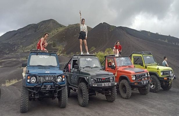 Amazing Mount Batur Jeep Sunrise and Black lava