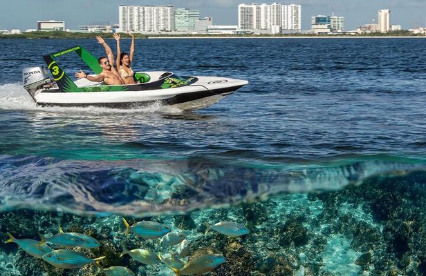 Ultimate Cancun Adventure: Speedboat & Snorkeling Tour!